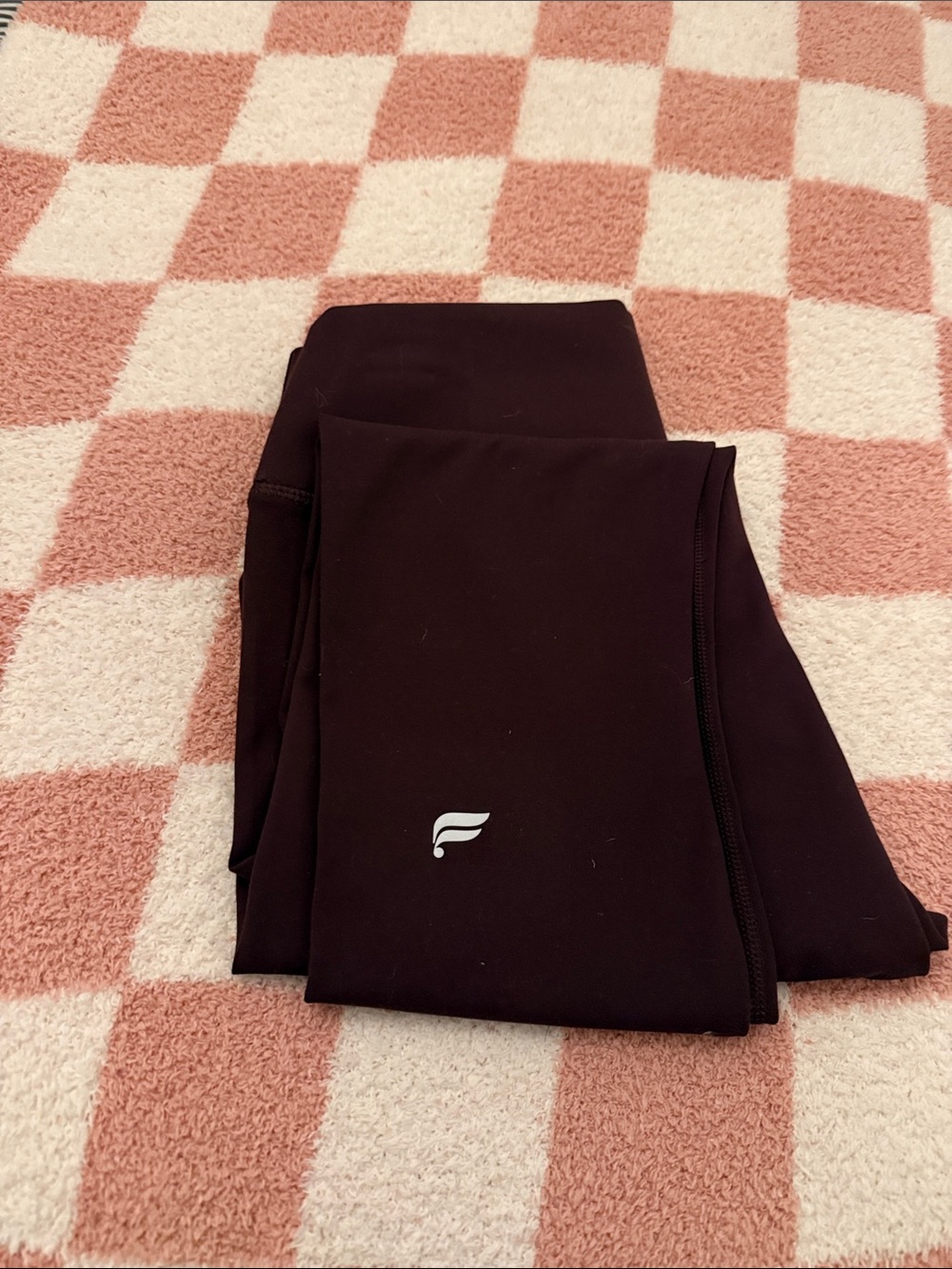 Fabletics Maroon High-Waist Performance Leggings